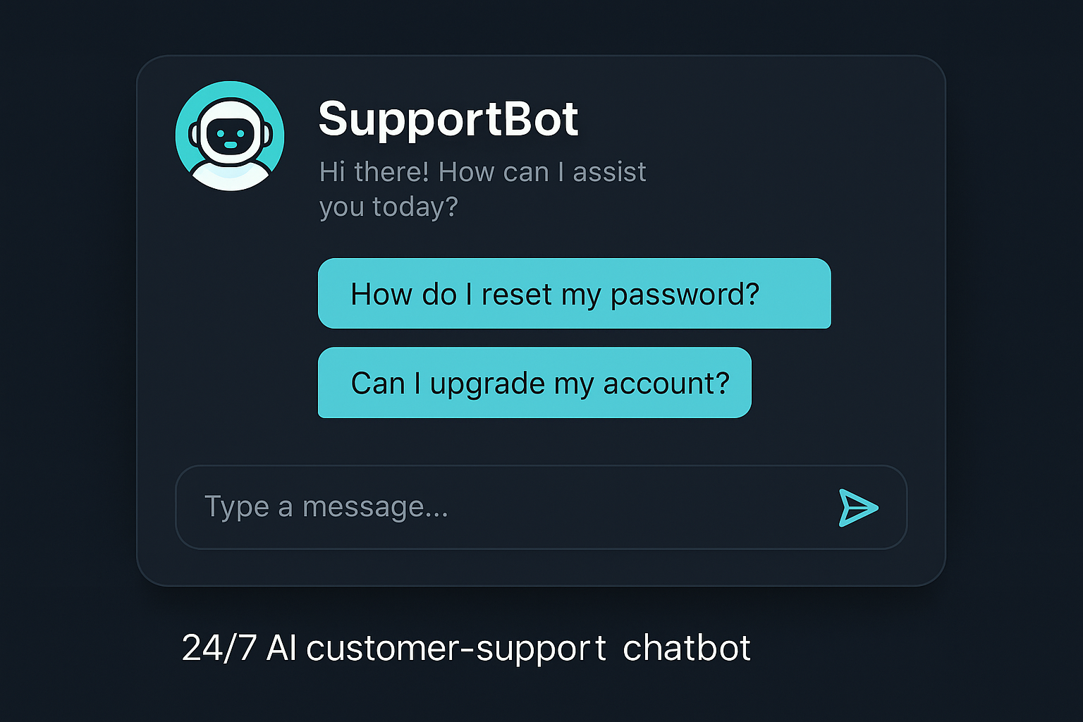 SupportBot 24/7 AI customer-support chatbot